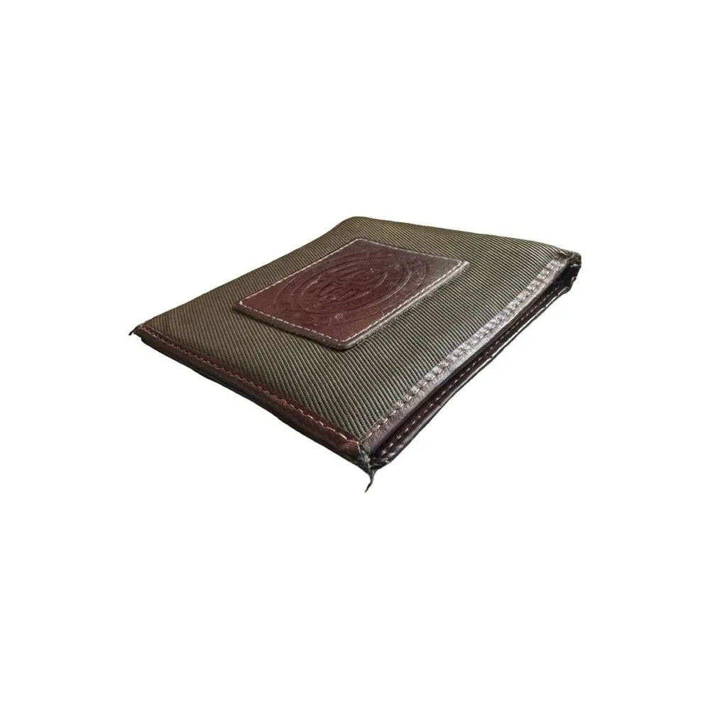 Polo Ralph Lauren Heritage Wallet olive-drab ballistic nylon brown leather trim